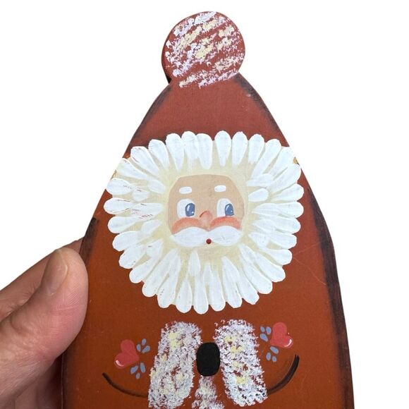Other - Wooden Folk Art Santa Claus Handpainted Christmas December